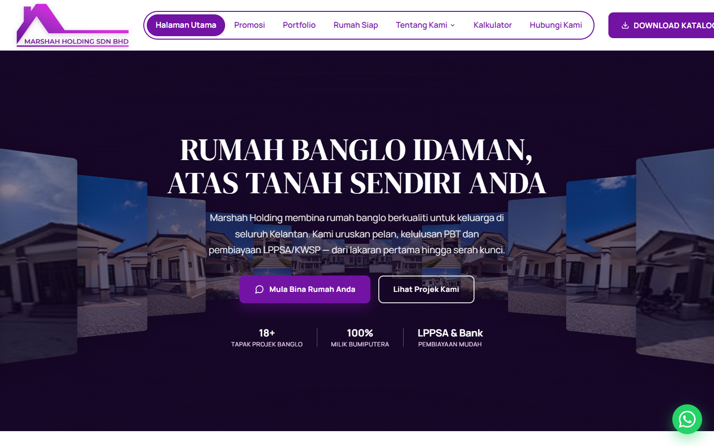 Marshah Holding website screenshot